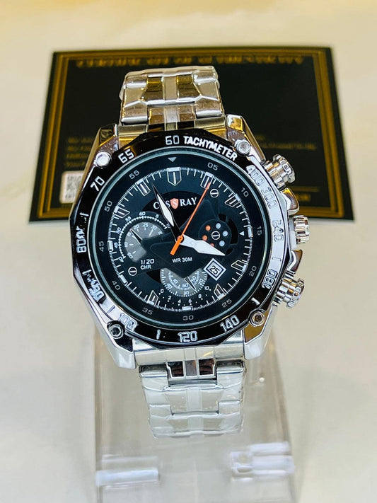 Skeleton Dial Watch And Blue Grand Carrera Chronographs Leather Watch